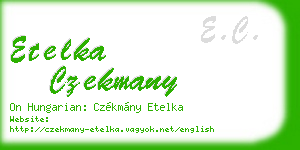 etelka czekmany business card