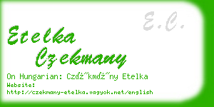 etelka czekmany business card